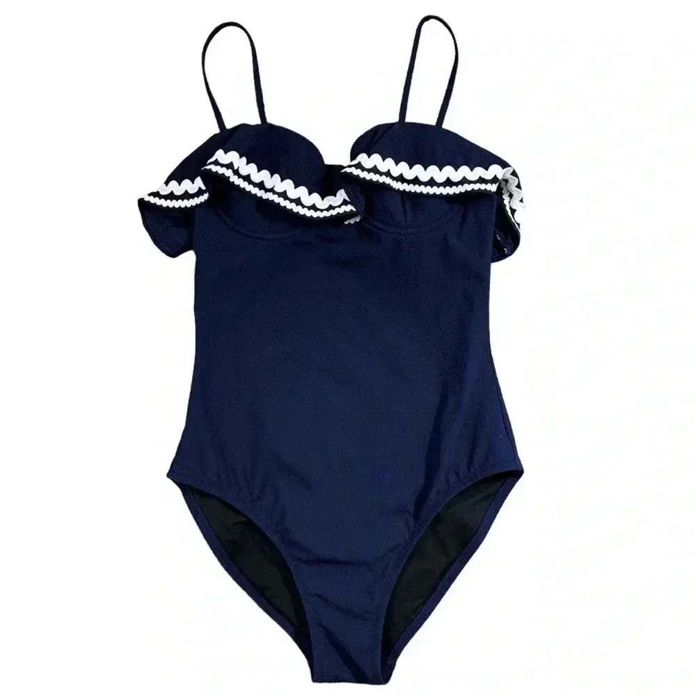 J. Crew Ric Rac One Piece Swimsuit - Picture 2 of 13